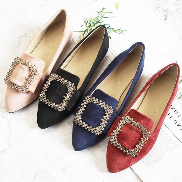 large size eu35-44 crystal buckle women's flat shoes woman rhinestones loafers ladies slip on ballet flats casual female shoes, Black
large size eu35-44 crystal buckle women's flat shoes woman rhinestones loafers ladies slip on ballet flats casual female shoes, Black