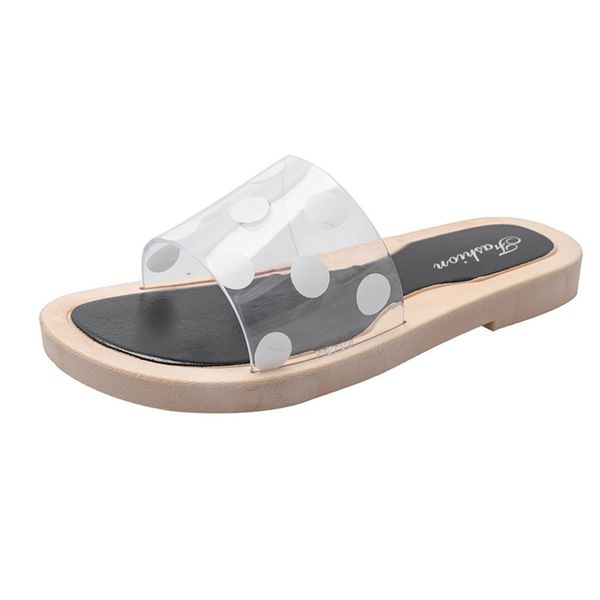 women summer slippers transparent word with flat slippers wave point wearing beach sandals shoes outdoor on flip flops, Black
women summer slippers transparent word with flat slippers wave point wearing beach sandals shoes outdoor on flip flops, Black