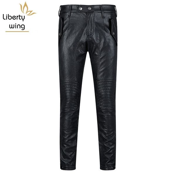 men's pants autumn 2021 korean fashion sheepskin leather mens straight slim biker long trouser streetwear pant man, Black
men's pants autumn 2021 korean fashion sheepskin leather mens straight slim biker long trouser streetwear pant man, Black