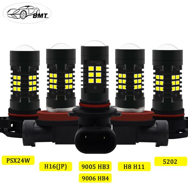 

bmt h11 h8 led bulb 9005 hb3 9006 hb4 h16 5202 ps19w psx24w led car fog light drl 1200lm 6000k white 12v 24v auto lamp bulbs