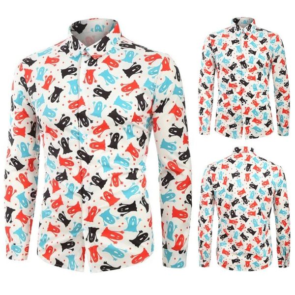 men shirt features shirts men casual shirt long sleeve men's autumn fashion casual halloween printed long-sleeved blouse, White;black
men shirt features shirts men casual shirt long sleeve men's autumn fashion casual halloween printed long-sleeved blouse, White;black
