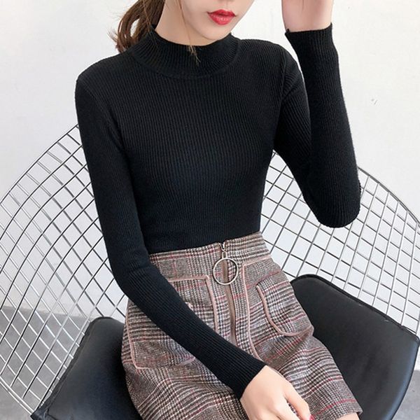 women's sweaters *women solid color knitted long-sleeve bottoming ladies turtleneck warm autumn round collar slim casual 8 colors, White;black
women's sweaters *women solid color knitted long-sleeve bottoming ladies turtleneck warm autumn round collar slim casual 8 colors, White;black