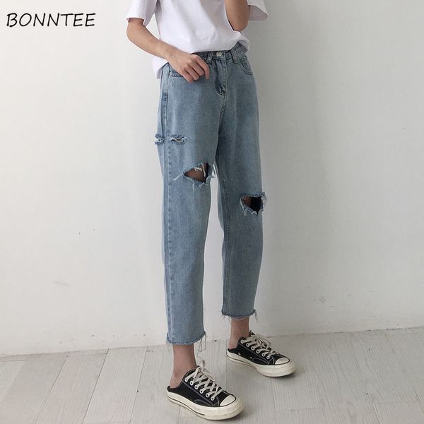jeans women hole ankle-length straight korean leisure denim fur-line retro high waist loose all-match students streetwear womens, Blue
jeans women hole ankle-length straight korean leisure denim fur-line retro high waist loose all-match students streetwear womens, Blue