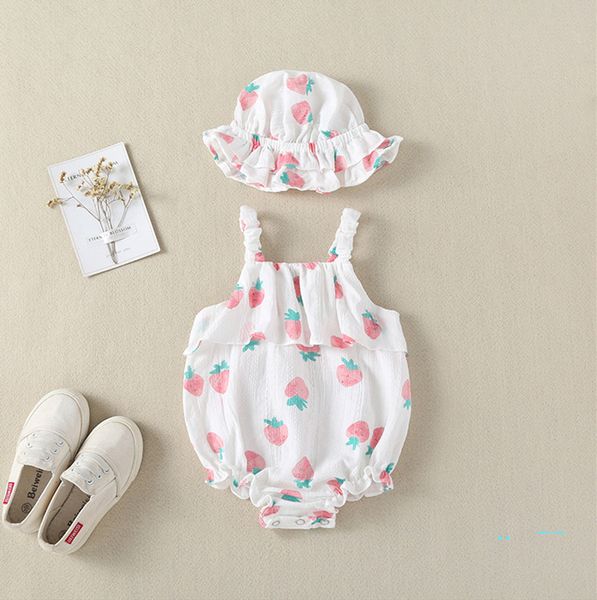 cute clothes girls romper strawberry print summer triangle sleeveless princess climbing clothes sun hat two pieces set kids jumpsuits cz324, White
cute clothes girls romper strawberry print summer triangle sleeveless princess climbing clothes sun hat two pieces set kids jumpsuits cz324, White