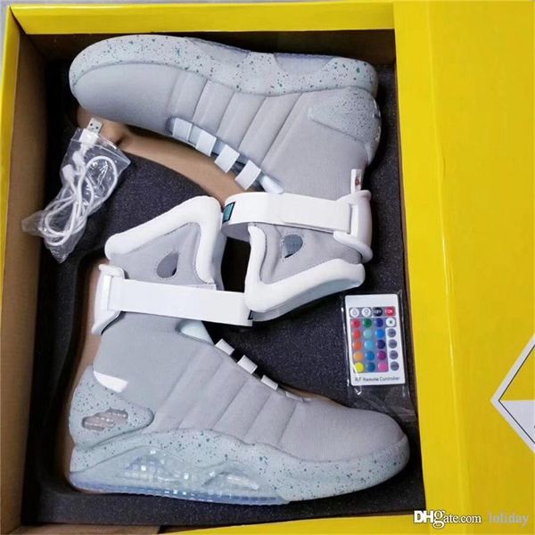 2020 authentic air mag back to the future glow in the dark gray sneakers marty mcfly's led shoes lighting up mags black red boots size
2020 authentic air mag back to the future glow in the dark gray sneakers marty mcfly's led shoes lighting up mags black red boots size