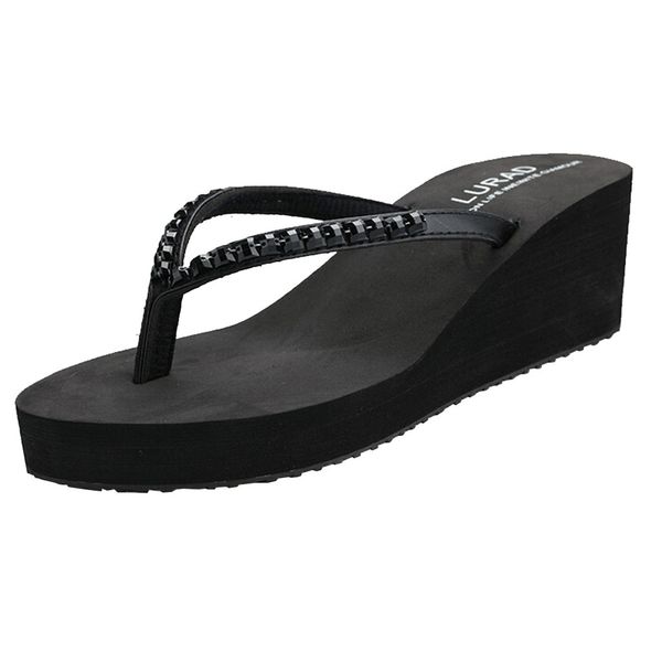 sagace women's summer casual slippers round head beach thick bottom non-slip wedge with women's rhinestone flip flops 2020, Black
sagace women's summer casual slippers round head beach thick bottom non-slip wedge with women's rhinestone flip flops 2020, Black