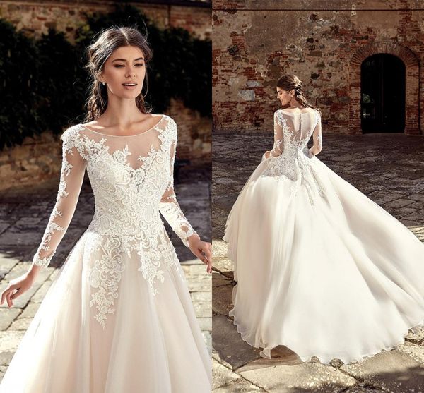champagne lace a line wedding dresses sheer back long sleeve boho bridal gown plus size wedding dresses custom made bc0936, White
champagne lace a line wedding dresses sheer back long sleeve boho bridal gown plus size wedding dresses custom made bc0936, White