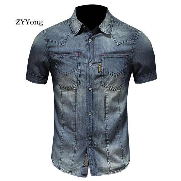 men's casual shirts summer european style cotton retro short sleeve blue thin slim denim shirt men jean coat streetwear fashion cowboy, White;black
men's casual shirts summer european style cotton retro short sleeve blue thin slim denim shirt men jean coat streetwear fashion cowboy, White;black