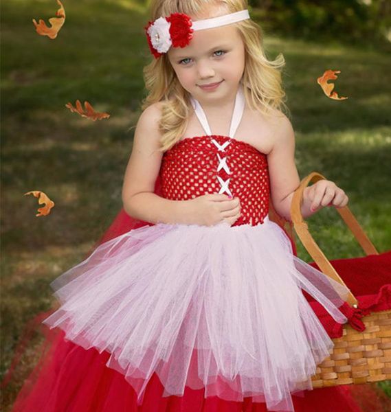 little red cap tutu dress girls crochet tulle dress ball gown with flower hairbow children halloween party cosplay costume, Red;yellow
little red cap tutu dress girls crochet tulle dress ball gown with flower hairbow children halloween party cosplay costume, Red;yellow