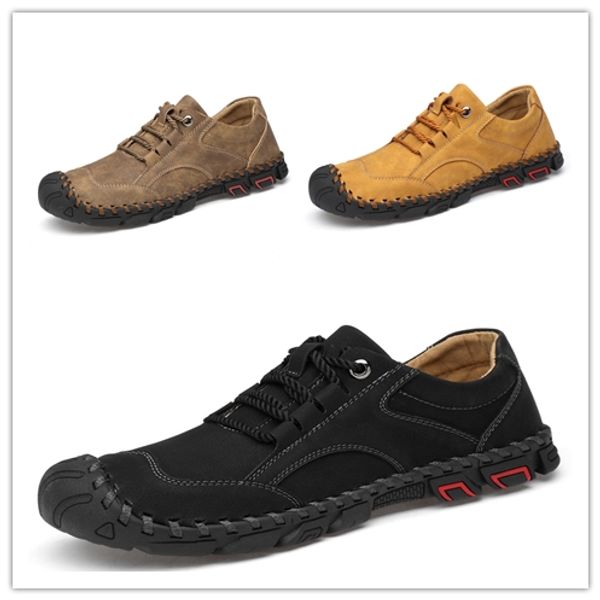 flat heel microfiber men's casual shoes lace up microfiber lining outdoor shoes natural rubber sole hiking shoes, Black
flat heel microfiber men's casual shoes lace up microfiber lining outdoor shoes natural rubber sole hiking shoes, Black