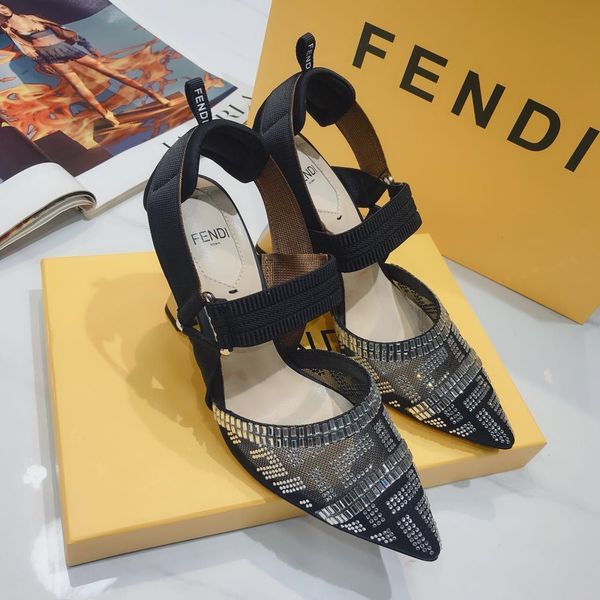 high-end luxury fashion stardesigner women's high heels party wedding shoes slippers casual sandals heel high flat 6cm 8.5cm twtqwe, Black
