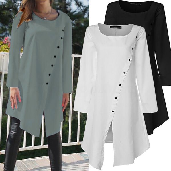 plus size blouse long sleeve loose button autumn shirt womens solid o neck tunic shirt casual size cotton asymmetric g10, White
plus size blouse long sleeve loose button autumn shirt womens solid o neck tunic shirt casual size cotton asymmetric g10, White