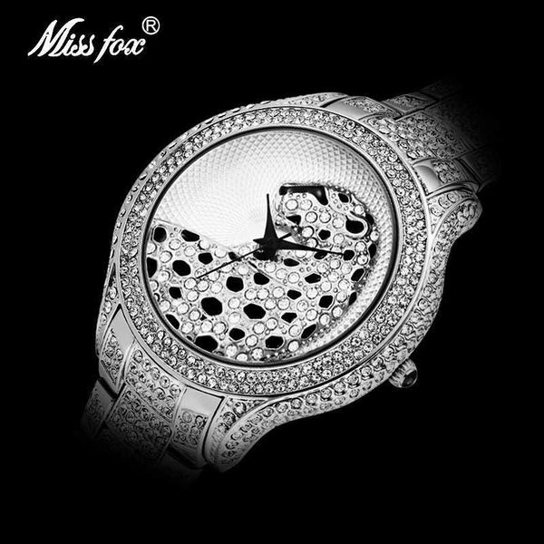 dropship missfox 3d black leopard watch full paved lab diamond quartz watch men wristwatch with box, Slivery;brown
dropship missfox 3d black leopard watch full paved lab diamond quartz watch men wristwatch with box, Slivery;brown