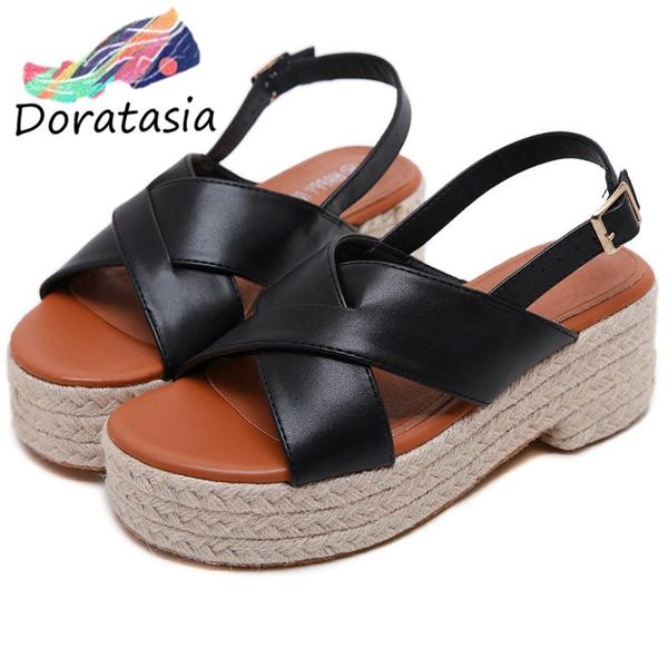 doratasia new fashion women open toe solid casual beach platform shoes 2020 wedges sandals women summer sandals, Black
doratasia new fashion women open toe solid casual beach platform shoes 2020 wedges sandals women summer sandals, Black