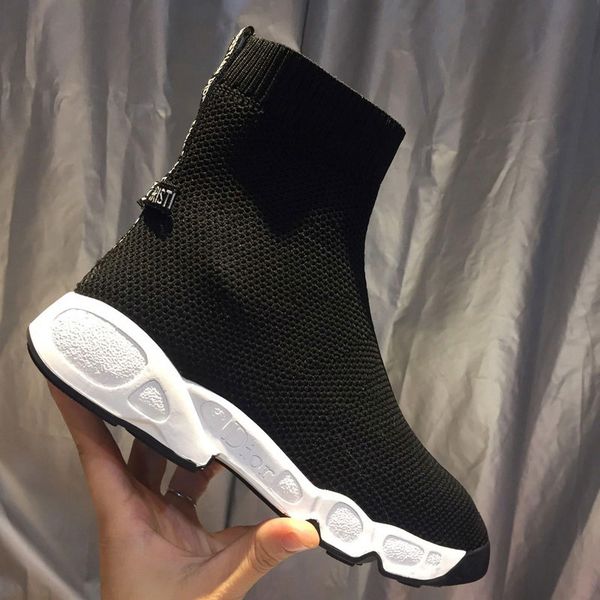 2019 new pari peed trainer knit ock hoe original luxury de igner men women neaker high ca ual hoe with box, Black
2019 new pari peed trainer knit ock hoe original luxury de igner men women neaker high ca ual hoe with box, Black