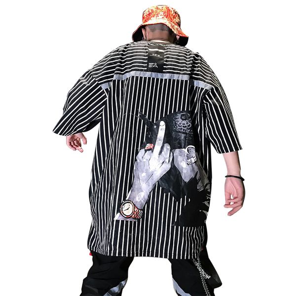 summer country tide 3m reflective printing men's loose striped short-sleeved t-shirt street dance hip hop youth t-shirt, White;black
summer country tide 3m reflective printing men's loose striped short-sleeved t-shirt street dance hip hop youth t-shirt, White;black