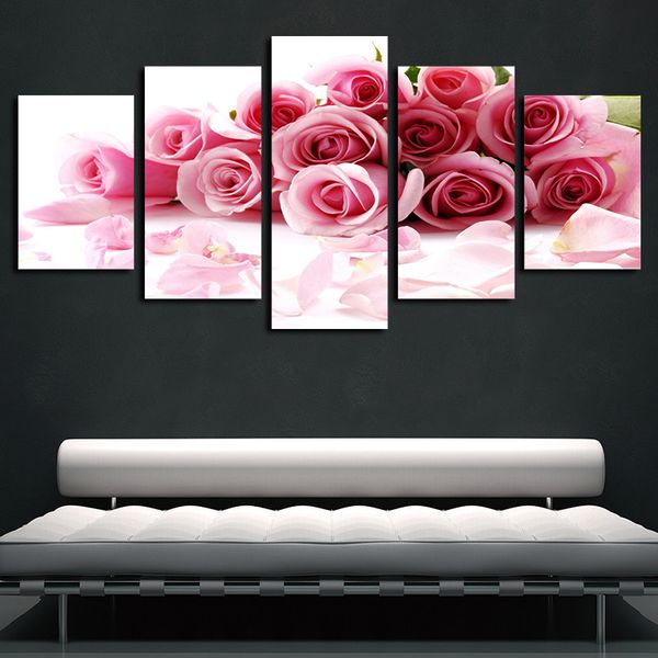 5 panels pink roses bouquet flowers artworks giclee canvas wall art abstract poster hd canvas print oil painting wall decor
5 panels pink roses bouquet flowers artworks giclee canvas wall art abstract poster hd canvas print oil painting wall decor