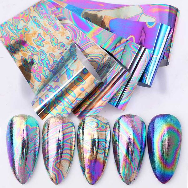 10 pieces of mirror laser effect nail foil sticker color pattern stickers with mirror laser effect nail art decorations, Black
10 pieces of mirror laser effect nail foil sticker color pattern stickers with mirror laser effect nail art decorations, Black