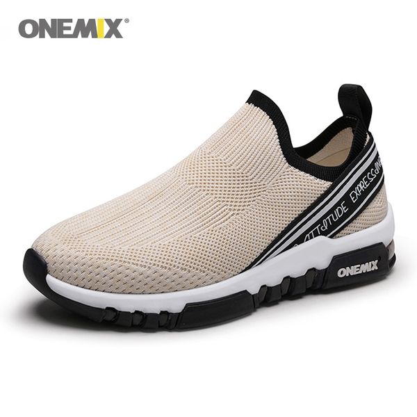 onemix men running shoes knit mesh outdoor jogging shoes mens sports light comfortable breathable walking tennis