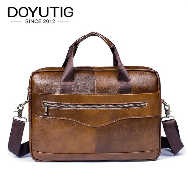 doyutig men's genuine leather business briefcase messenger lapbag men 14 inches computer bags fashion male handbags g110
doyutig men's genuine leather business briefcase messenger lapbag men 14 inches computer bags fashion male handbags g110
