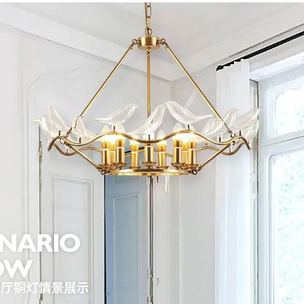 american full copper pendant lights fixture led light glass bird pendant lamps parlor bed room living room dining room home indoor lighting
american full copper pendant lights fixture led light glass bird pendant lamps parlor bed room living room dining room home indoor lighting