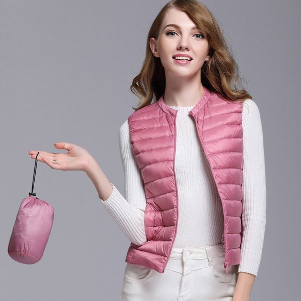 2018new autumn women white duck down vest ultra light down vest jacket winter round collar peter pan slim sleeveless coat, Black
2018new autumn women white duck down vest ultra light down vest jacket winter round collar peter pan slim sleeveless coat, Black