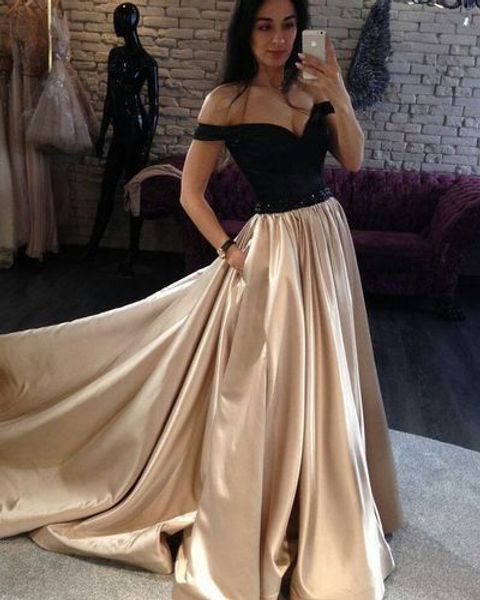 black and champagne skirt evening dresses long mother of the bride dress off the shoulder with sleeves satin pockets designer, Black;red
black and champagne skirt evening dresses long mother of the bride dress off the shoulder with sleeves satin pockets designer, Black;red