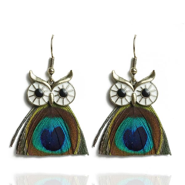 customizable owl peacock nature feather earrings for women ethnic feather peacock jewelry trendy bohemian earrings supply manufacturers, Silver
customizable owl peacock nature feather earrings for women ethnic feather peacock jewelry trendy bohemian earrings supply manufacturers, Silver