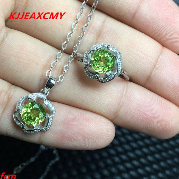 kjjeaxcmy fine jewelry, 925 sterling silver inlay large peridot women's ring pendant set, Black
kjjeaxcmy fine jewelry, 925 sterling silver inlay large peridot women's ring pendant set, Black