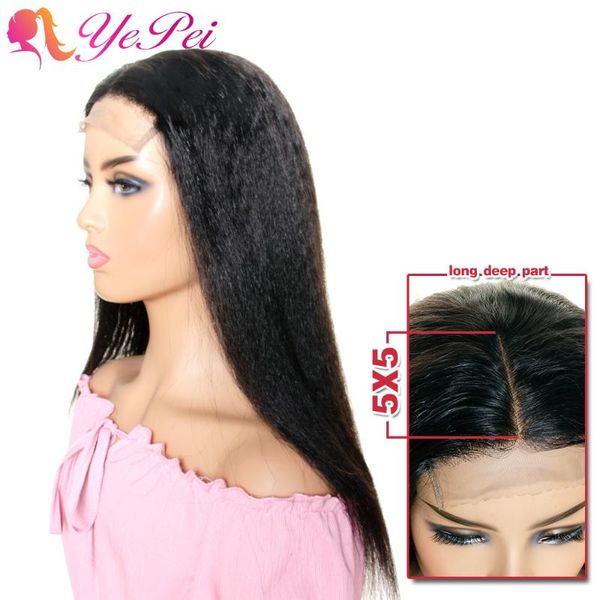 5x5 lace closure wig brazilian kinky straight lace front human hair wigs pre-plucked 130% density remy closure wig yepei hair, Black;brown
5x5 lace closure wig brazilian kinky straight lace front human hair wigs pre-plucked 130% density remy closure wig yepei hair, Black;brown