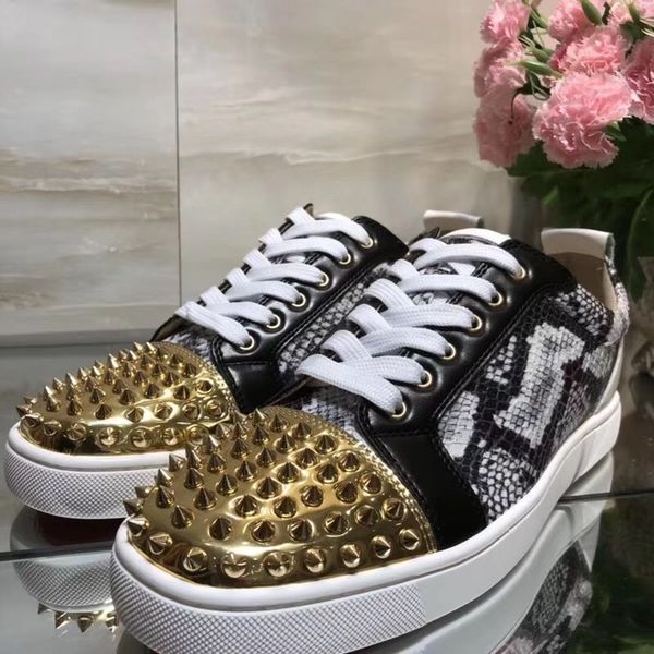 red bottom designer sneakers low cut spikes flats shoes red bottom for men and women leather sneakers party designer shoes35-46, Black
red bottom designer sneakers low cut spikes flats shoes red bottom for men and women leather sneakers party designer shoes35-46, Black