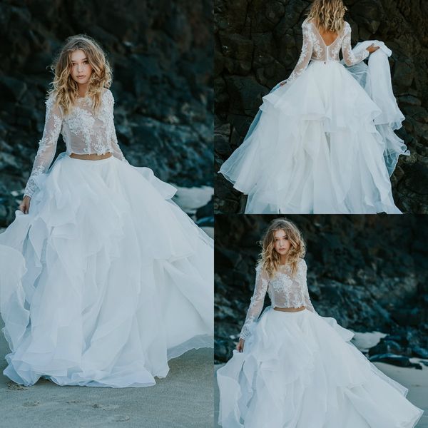 2019 bohemian wedding dresses jewel neck lace jacket two pieces country wedding dress custom made plus size vestidos de novia, White
2019 bohemian wedding dresses jewel neck lace jacket two pieces country wedding dress custom made plus size vestidos de novia, White