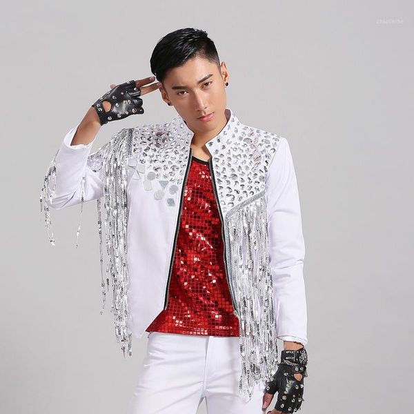 tassels loose coat paillette dance stage dress nightclub bar punk stage jazz white fashion sequins blazer jacket men1, Black;brown
tassels loose coat paillette dance stage dress nightclub bar punk stage jazz white fashion sequins blazer jacket men1, Black;brown