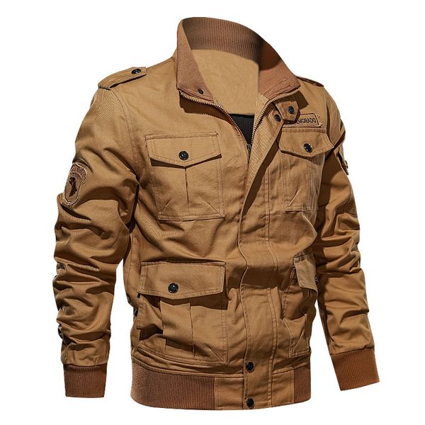 2019 new spring pilot jacket men cargo tactical bomber jackets male casual zipper flight cotton coats jacket, Black;brown
2019 new spring pilot jacket men cargo tactical bomber jackets male casual zipper flight cotton coats jacket, Black;brown