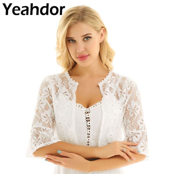 womens fashion half bell sleeve open front sheer floral lace bolero shrug shawl bridal cardigan summer beach party jackets, Black;brown
womens fashion half bell sleeve open front sheer floral lace bolero shrug shawl bridal cardigan summer beach party jackets, Black;brown