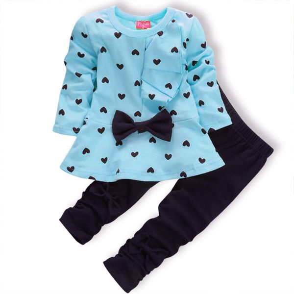 2018 new spring autumn cotton children girls clothing sets cute dot clothes bow t shirt leggings pants baby kids 2pcs suit, White
2018 new spring autumn cotton children girls clothing sets cute dot clothes bow t shirt leggings pants baby kids 2pcs suit, White