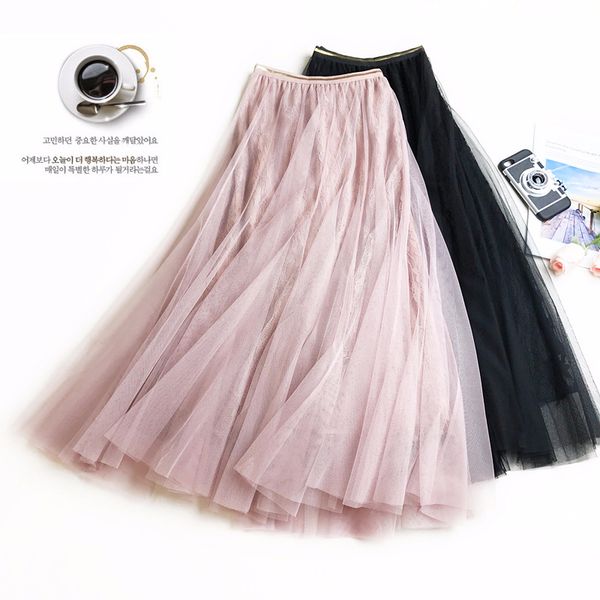 2019 summer women tulle skirt pleated skirt black high waist midi skirts thin chiffon mesh yarn loose long skirts women
2019 summer women tulle skirt pleated skirt black high waist midi skirts thin chiffon mesh yarn loose long skirts women
