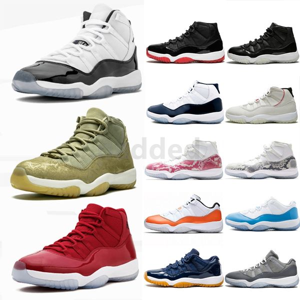 2019 airretrojordan basketball shoes 11 11s new concord bred snakeskin heiress florida space jams platinum tint mens women sports sneakers, White;red
2019 airretrojordan basketball shoes 11 11s new concord bred snakeskin heiress florida space jams platinum tint mens women sports sneakers, White;red