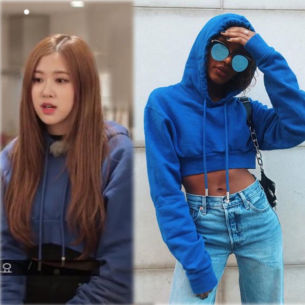new kpop blackpink crop hoodie women blue sweatshirt short pullovers girl sudadera mujer street sports moletom feminino, Black
new kpop blackpink crop hoodie women blue sweatshirt short pullovers girl sudadera mujer street sports moletom feminino, Black