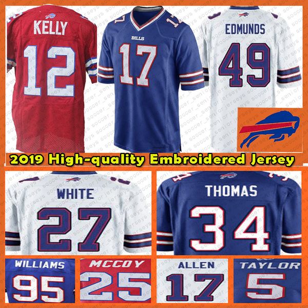 Buffalo 17 allen jer ey bill 12 kelly 49 edmund 34 thoma 25 mccoy 2019 new men football jer ey
Buffalo 17 allen jer ey bill 12 kelly 49 edmund 34 thoma 25 mccoy 2019 new men football jer ey