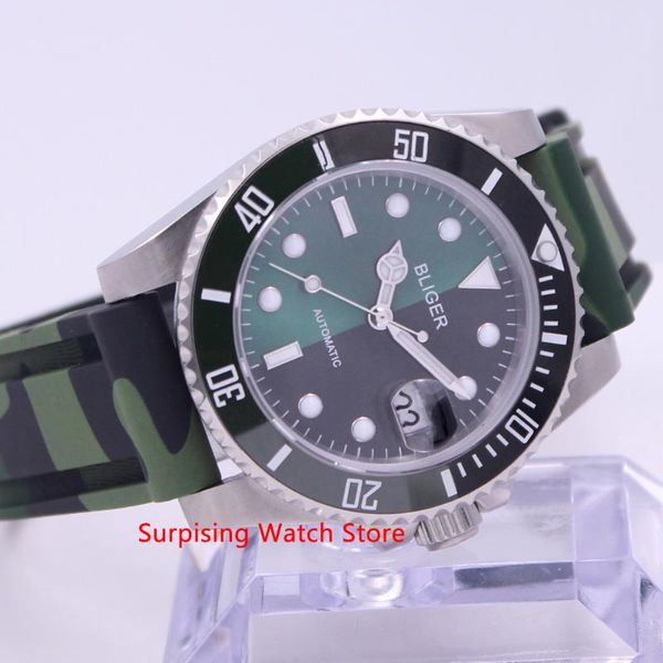 bliger 40mm automatic mechanical mens watch luxury sapphire crystal clock ceramic bezel watch luminous waterproof wristwatch men, Slivery;brown
bliger 40mm automatic mechanical mens watch luxury sapphire crystal clock ceramic bezel watch luminous waterproof wristwatch men, Slivery;brown