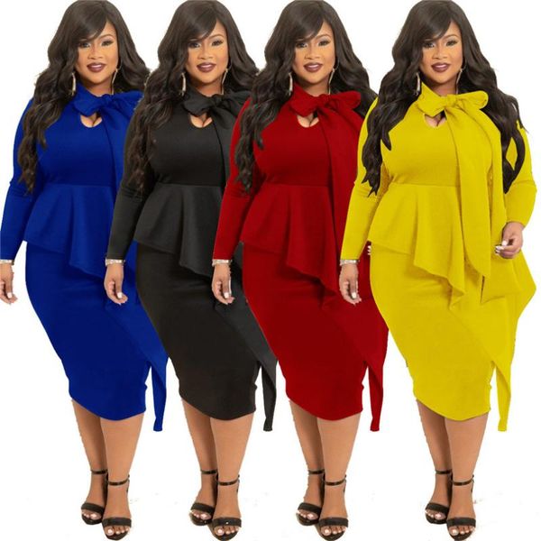 2020 style fashionable european and america and africa plus-size pure color women's dress, Red
2020 style fashionable european and america and africa plus-size pure color women's dress, Red