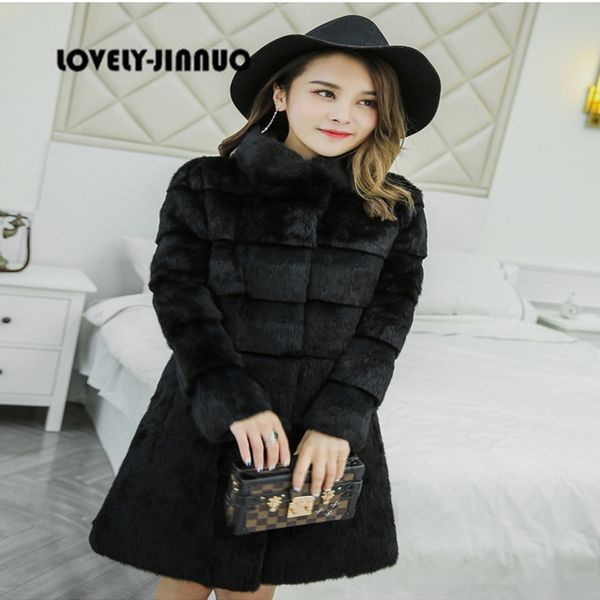 genuine natural real fur coat women fashion medium-long stand collar overcoat autumn and winter warm jn159, Black
genuine natural real fur coat women fashion medium-long stand collar overcoat autumn and winter warm jn159, Black
