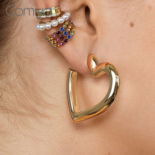 comiya heart shape stud earring fashion gold color zinc alloy charms for women earrings boucle d'oreille feminino korean brincos, Golden;silver
comiya heart shape stud earring fashion gold color zinc alloy charms for women earrings boucle d'oreille feminino korean brincos, Golden;silver