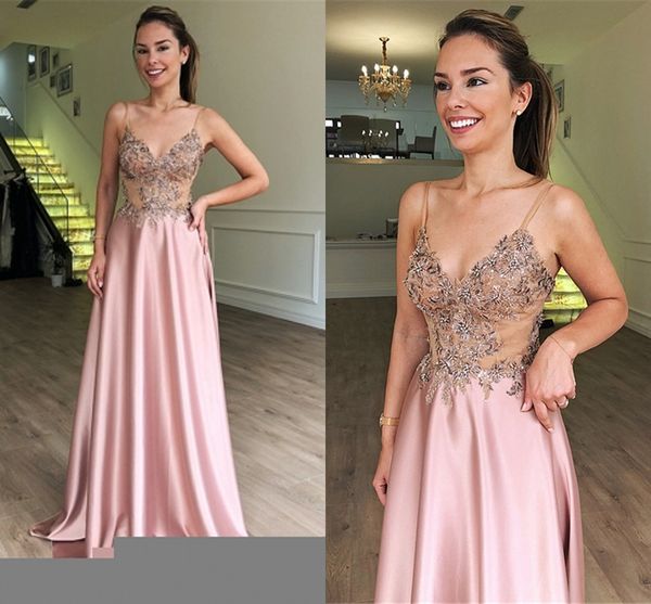 2019 pink prom evening dress new african appliqued a-line spaghetti formal party gown elegant long celebrity dresses custom made, Black
2019 pink prom evening dress new african appliqued a-line spaghetti formal party gown elegant long celebrity dresses custom made, Black