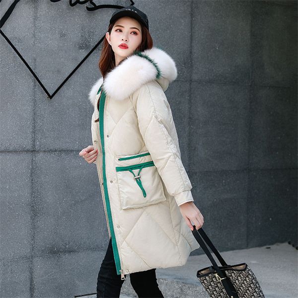 winter cotton parkas women 2019 new casual big fur collar medium long cotton clothing coat loose thick warm female jacket xin183, Black
winter cotton parkas women 2019 new casual big fur collar medium long cotton clothing coat loose thick warm female jacket xin183, Black
