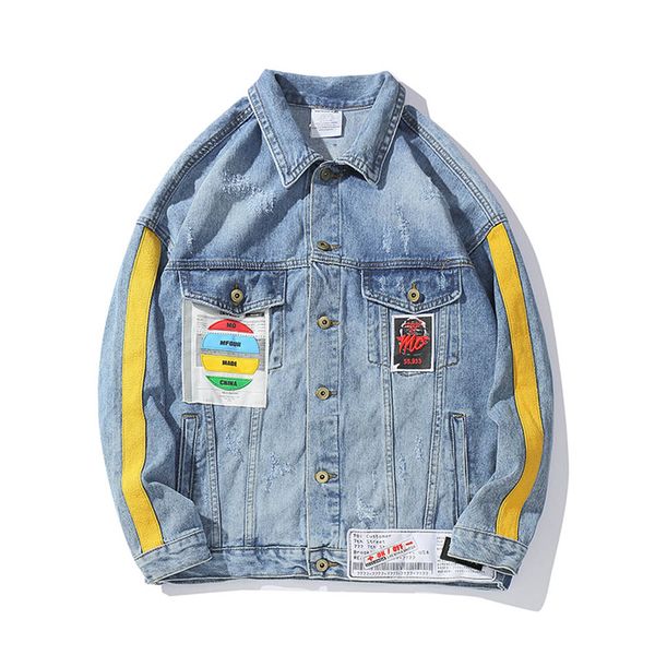 strip hole loose casual chaqueta hombre windbreaker denim coat high street harajuku jeans jacket jeans bomber jacket, Black;brown
strip hole loose casual chaqueta hombre windbreaker denim coat high street harajuku jeans jacket jeans bomber jacket, Black;brown