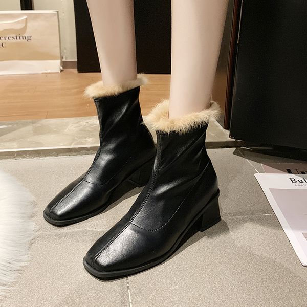 pu leather plush square toe ankle boots women 4 cm mid heel short boots women 2019 fashion winter shoes ladies black
pu leather plush square toe ankle boots women 4 cm mid heel short boots women 2019 fashion winter shoes ladies black