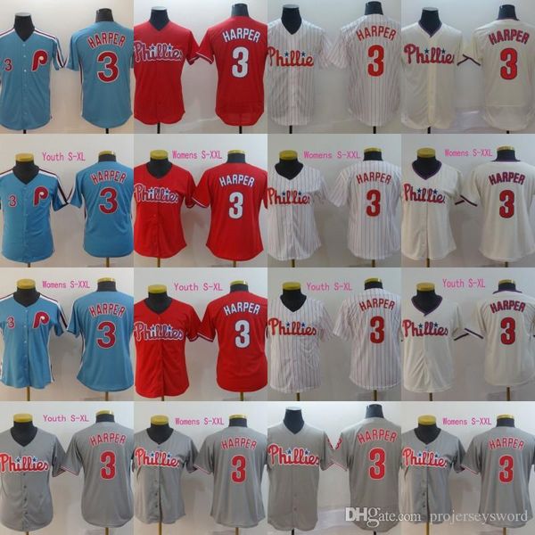 Mens Lady Youth 3 Bryce Harper Jersey Philadelphia Bryce Harper 100% Stitched Phillies Baseball Jerseys White Blue Beige Red Grey
Mens Lady Youth 3 Bryce Harper Jersey Philadelphia Bryce Harper 100% Stitched Phillies Baseball Jerseys White Blue Beige Red Grey