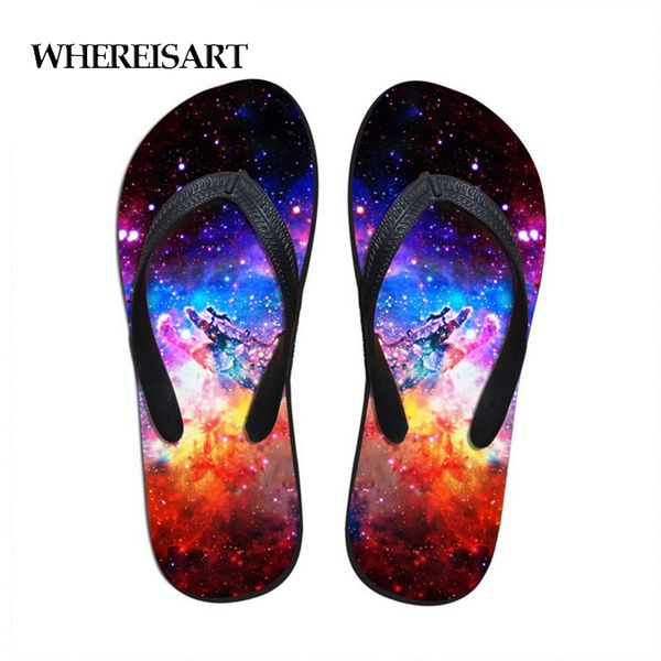 whereisart leisure bath flip flops house girls slippers 3d starry night print style ladies summer women's casual shoes flats, Black
whereisart leisure bath flip flops house girls slippers 3d starry night print style ladies summer women's casual shoes flats, Black
